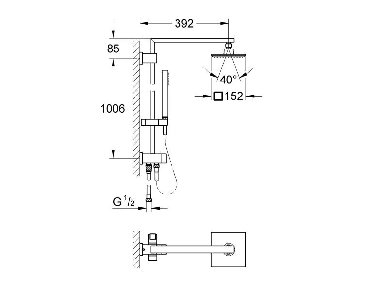 GROHE Euphoria Duschsystem 152 2 GROHE Euphoria Duschsystem 152 – Bild 2