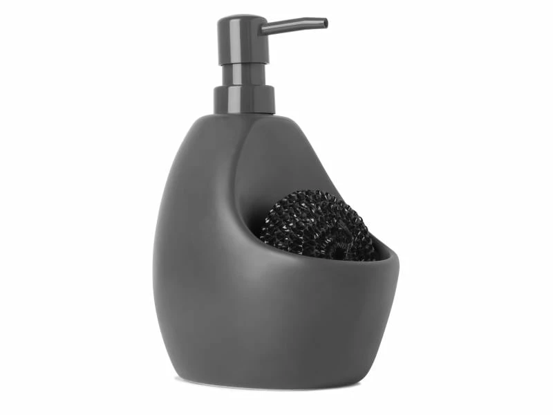 Umbra Seifenspender Joey mit Behälter für Schwamm, Grau 1 Umbra Seifenspender Joey mit Behälter für Schwamm, Grau