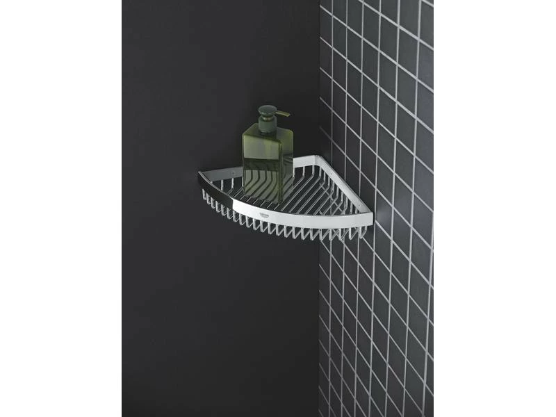 GROHE Duschmittelhalter Selection Cube Silber 3 GROHE Duschmittelhalter Selection Cube Silber – Bild 3