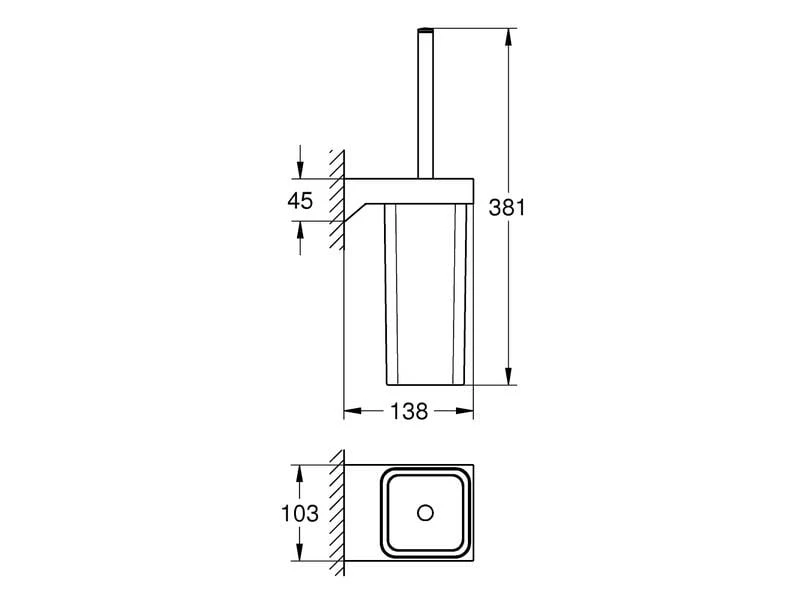 GROHE Toilettenbürste Selection Cube Chrom 2 GROHE Toilettenbürste Selection Cube Chrom – Bild 2