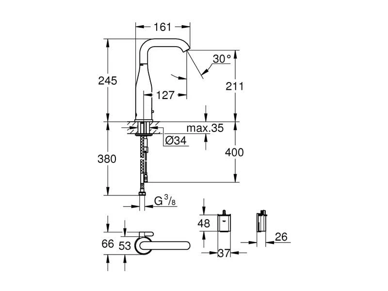 GROHE Elektronische Armatur Essence E 6V 2 GROHE Elektronische Armatur Essence E 6V – Bild 2