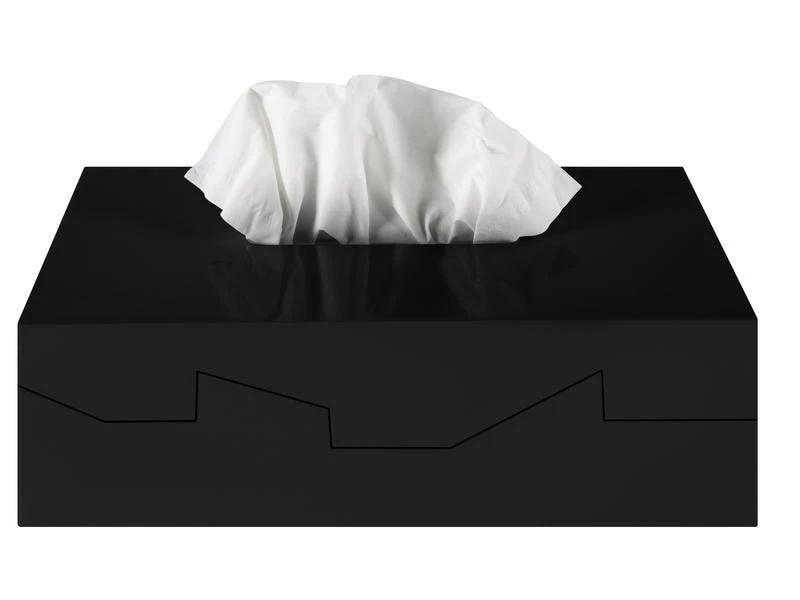 Spirella Kosmetiktuchbox Silhouette Schwarz, Kunststoff 1 Spirella Kosmetiktuchbox Silhouette Schwarz, Kunststoff