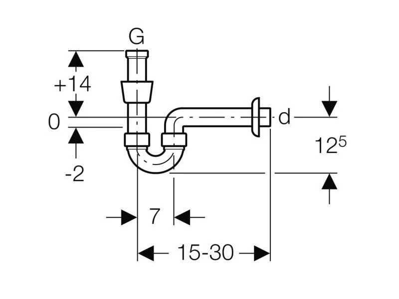 Geberit Lavabosiphon 1 1/4", Original Ersatzteil 2 Geberit Lavabosiphon 1 1/4", Original Ersatzteil – Bild 2
