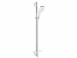 GROHE Duschbrausen-Set Rainshower Smartactive 130 Cube Moon White