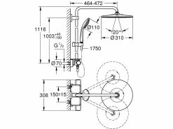 GROHE Duschsystem Vitalio EcoJoy 310 mit EasyReach Ablage -Angebote Bad & Sanitär Store 194315256 xxl