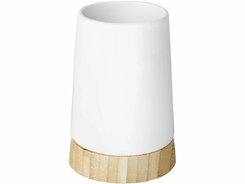 Wenko Zahnputzbecher Bamboo Weiss 1 Wenko Zahnputzbecher Bamboo Weiss