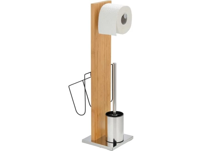 Wenko Toilettengarnitur Portofino mit Zeitungshalter, Natur 2 Wenko Toilettengarnitur Portofino mit Zeitungshalter, Natur – Bild 2