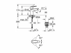 GROHE Lavaboarmatur Start Edge 1/2" S-Size LowFlow -Angebote Bad & Sanitär Store 206845418 xxl