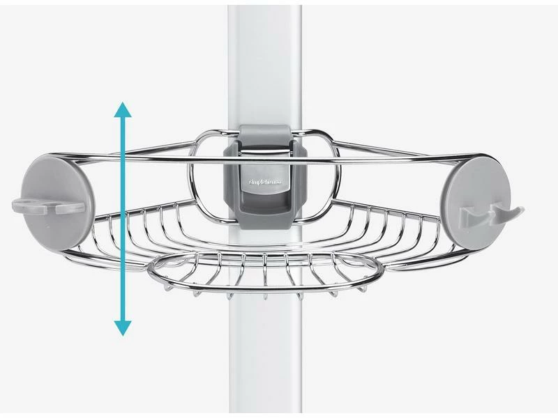 Simplehuman Duschmittelhalter Spann-Duschcaddy 152.4 - 243.8 cm, Silber 4 Simplehuman Duschmittelhalter Spann-Duschcaddy 152.4 - 243.8 cm, Silber – Bild 4