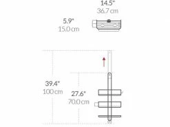 Simplehuman Duschmittelhalter Shower Caddy 70 - 100 cm, Silber -Angebote Bad & Sanitär Store 210938475 xxl