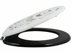 MSV Toilettensitz Barber Shop Schwarz/Beige -Angebote Bad & Sanitär Store 211312588 xxl