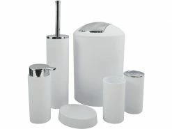 MSV Badezimmer-Set Hannah 6-teilig, Weiss