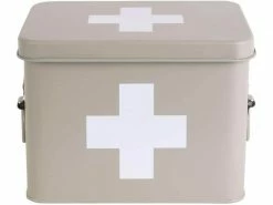 Present time Erste Hilfe Schrank klein 21.5 x 16 cm, Grau matt -Angebote Bad & Sanitär Store 212147615 xxl