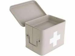 Present time Erste Hilfe Schrank klein 21.5 x 16 cm, Grau matt