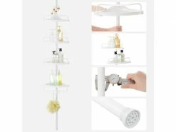 Songmics Duschmittelhalter mit Ablagen Weiss, Stahlrohr -Angebote Bad & Sanitär Store 218011069 xxl 1