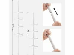 Songmics Duschmittelhalter mit Ablagen Weiss, Stahlrohr -Angebote Bad & Sanitär Store 218011071 xxl 1