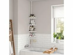 Songmics Duschmittelhalter mit Ablagen Weiss, Stahlrohr -Angebote Bad & Sanitär Store 218011073 xxl 1