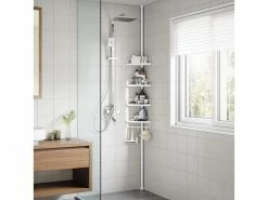 Songmics Duschmittelhalter mit Ablagen Weiss, Stahlrohr -Angebote Bad & Sanitär Store 218011075 xxl 1