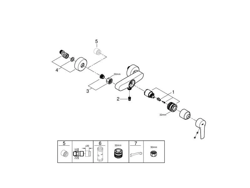 GROHE Duscharmatur Start 1/2", Chrom 6 GROHE Duscharmatur Start 1/2", Chrom – Bild 6