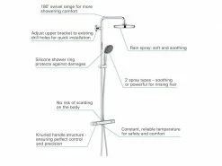 GROHE Duschsystem Vitalio Start 210 mit Aufputz-Thermostat, 153 mm -Angebote Bad & Sanitär Store 221967859 xxl