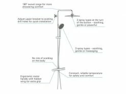 GROHE Duschsystem Vitalio Joy 260 mit Aufputz-Thermostat, 153 mm -Angebote Bad & Sanitär Store 221967885 xxl