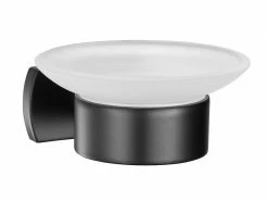 BIASCA Glashalter Glas, schwarz matt