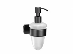 BIASCA Wandseifenspender 300 ml, Weiss, schwarz matt