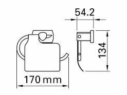 BIASCA Toilettenpapierhalter 5.4 x 17 x 13.4 cm Chrom -Angebote Bad & Sanitär Store 222879102 xxl 2