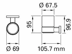 BIASCA Glashalter 9.6 x 6.9 x 10.5 cm Chrom -Angebote Bad & Sanitär Store 222879235 xxl 2