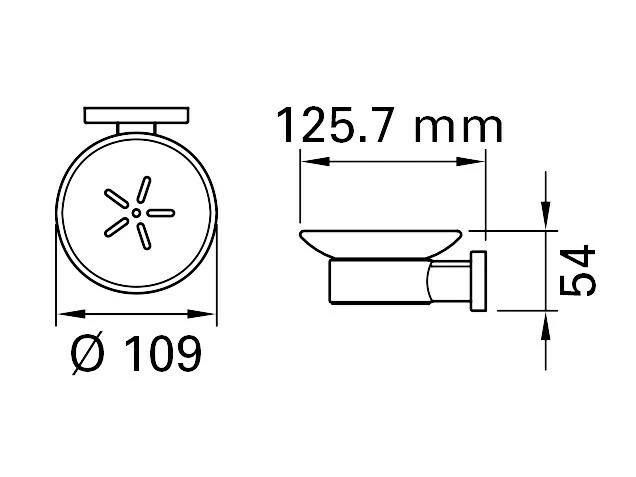 BIASCA Glashalter Glas, schwarz matt 2 BIASCA Glashalter Glas, schwarz matt – Bild 2