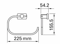 BIASCA Handtuchhalter 5.4 x 22.5 x 15.5 cm Chrom -Angebote Bad & Sanitär Store 222880365 xxl 2