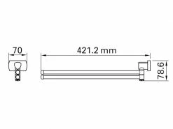 BIASCA Handtuchhalter 2-armig 42 cm, Chrom -Angebote Bad & Sanitär Store 222880446 xxl