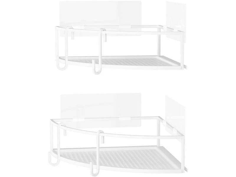 Umbra Eckduschablage Cubiko 2er Set, Weiss, Stahl 1 Umbra Eckduschablage Cubiko 2er Set, Weiss, Stahl