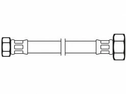 Flexo Anschlussschlauch DN8 IG x IG 3/8" x 1/2" / 30 cm
