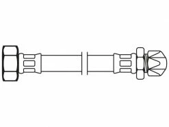 Flexo Anschlussschlauch DN8 IG x Quetschver. 1/2" x 10 mm / 30 cm