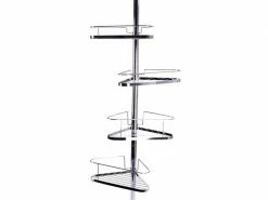 MSV Duschmittelhalter 4 Körbe, Silber