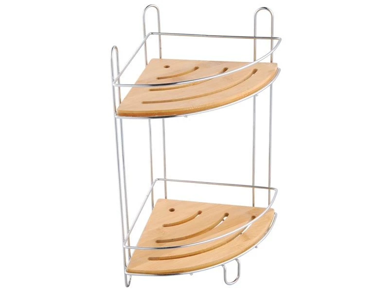 MSV Badezimmerregal Braun/Silber 1 MSV Badezimmerregal Braun/Silber