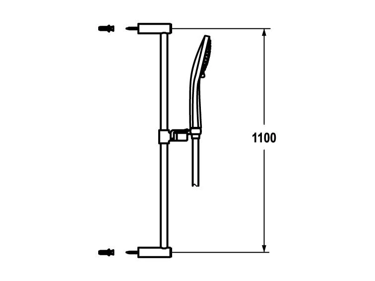 KWC Duschgleitstangen-Set FIT 1100 mm 2 KWC Duschgleitstangen-Set FIT 1100 mm – Bild 2