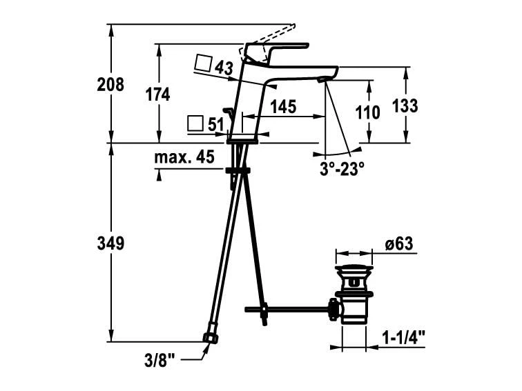 KWC Lavaboarmatur MONTA mit Hebelmischer, EcoProtect 2 KWC Lavaboarmatur MONTA mit Hebelmischer, EcoProtect – Bild 2