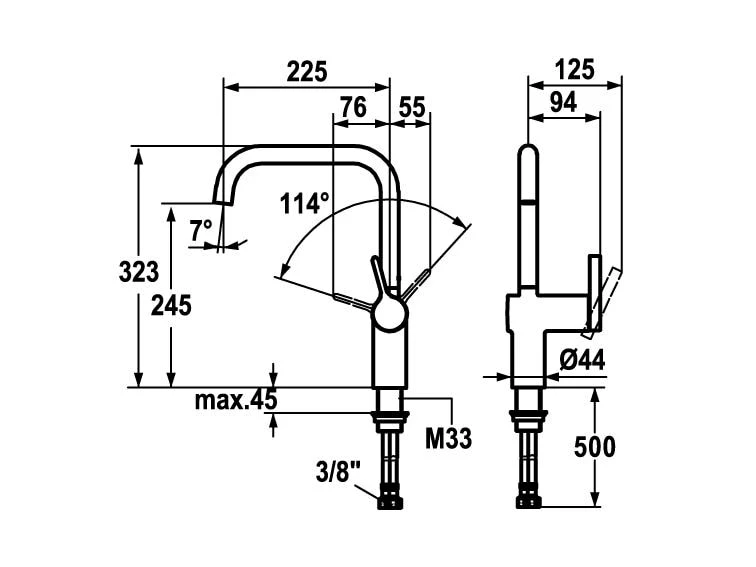 KWC Küchenarmatur LIVELLO mit Hebelmischer & Schwenkauslauf 2 KWC Küchenarmatur LIVELLO mit Hebelmischer & Schwenkauslauf – Bild 2