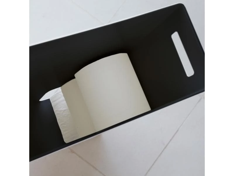 Yamazaki Toilettenpapierhalter Tower 48 cm, Schwarz 3 Yamazaki Toilettenpapierhalter Tower 48 cm, Schwarz – Bild 3