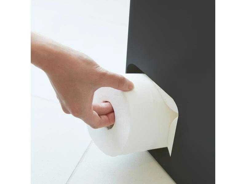 Yamazaki Toilettenpapierhalter Tower 48 cm, Schwarz 4 Yamazaki Toilettenpapierhalter Tower 48 cm, Schwarz – Bild 4