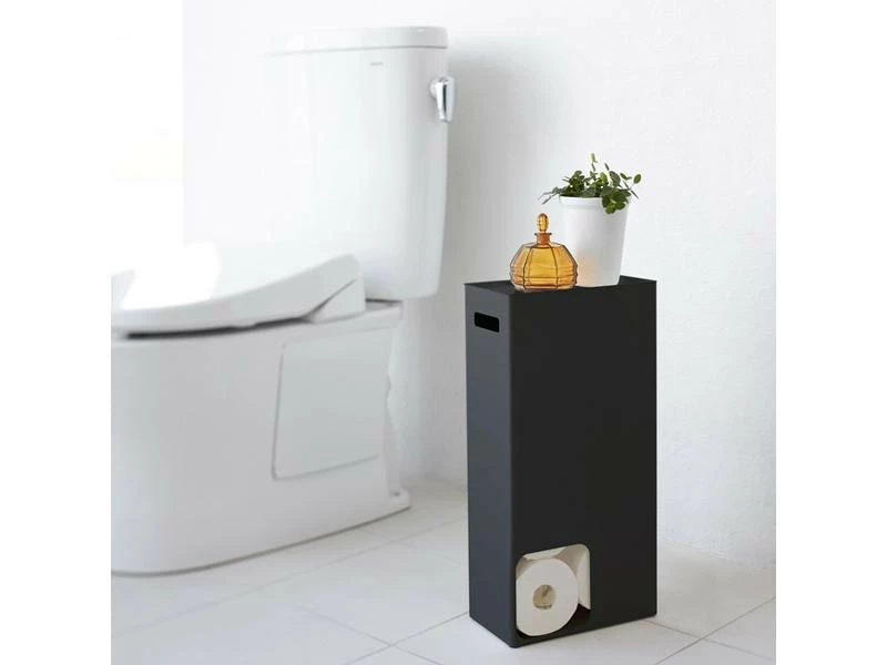 Yamazaki Toilettenpapierhalter Tower 48 cm, Schwarz 5 Yamazaki Toilettenpapierhalter Tower 48 cm, Schwarz – Bild 5