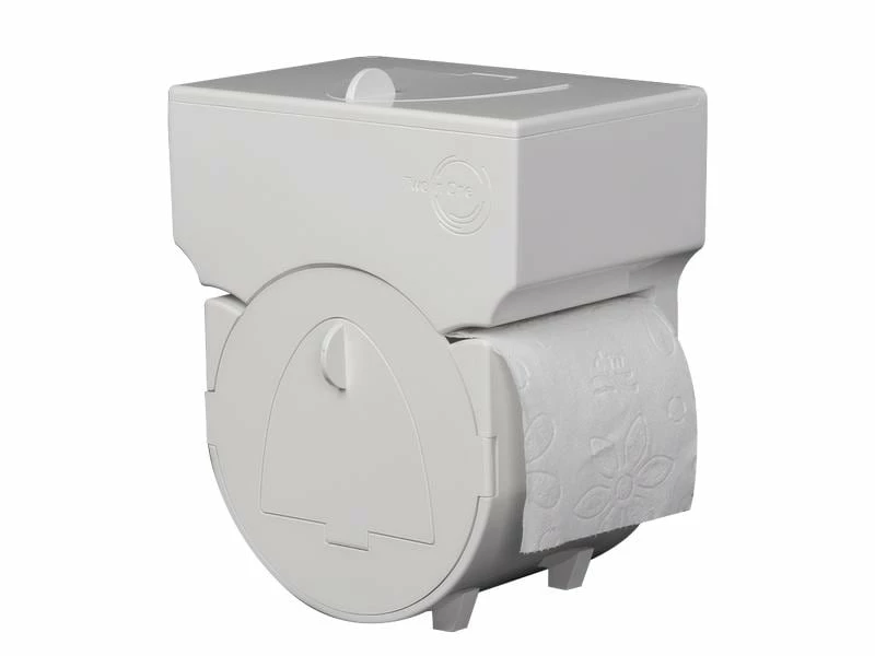 Two in One Toilettenpapierhalter Sanitary Silber 2 Two in One Toilettenpapierhalter Sanitary Silber – Bild 2