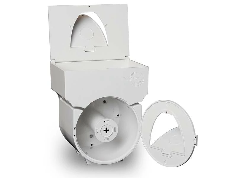 Two in One Toilettenpapierhalter Sanitary Silber 5 Two in One Toilettenpapierhalter Sanitary Silber – Bild 5