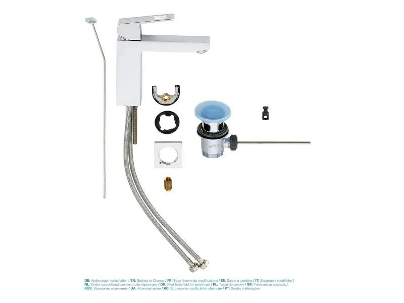 GROHE Lavaboarmatur Eurocube M-Size 1/2", Chrom, mit Zugstange 3 GROHE Lavaboarmatur Eurocube M-Size 1/2", Chrom, mit Zugstange – Bild 3