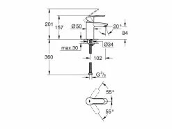 GROHE Lavaboarmatur Eurostyle Cosmopolitan S-Size 1/2", Chrom -Angebote Bad & Sanitär Store 53369733 xxl