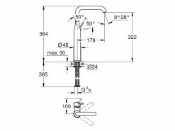 GROHE Lavaboarmatur Essence XL-Size 1/2", Chrom 7 GROHE Lavaboarmatur Essence XL-Size 1/2", Chrom -Angebote Bad & Sanitär Store 53370131 xxl