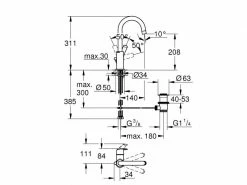 GROHE Lavaboarmatur Eurosmart L-Size 1/2", Chrom 7 GROHE Lavaboarmatur Eurosmart L-Size 1/2", Chrom -Angebote Bad & Sanitär Store 53379177 xxl