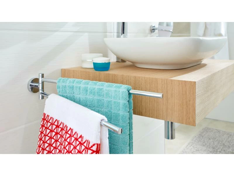 Tesa Handtuchhalter Smooz zweiarmig, 40 cm, Chrom 3 Tesa Handtuchhalter Smooz zweiarmig, 40 cm, Chrom – Bild 3